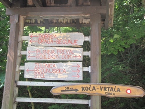 Kažipot na Zelenici